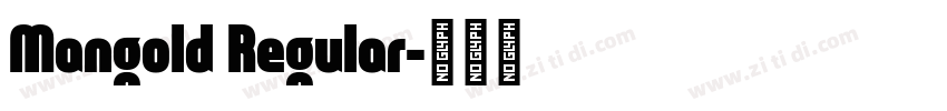 Mangold Regular字体转换